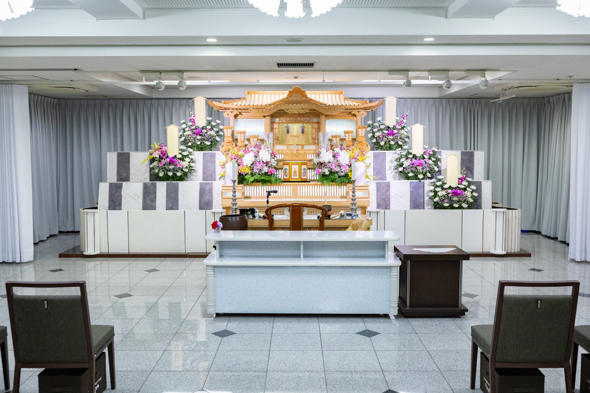 あんしん祭典　家族葬ホール　梶原 祭壇